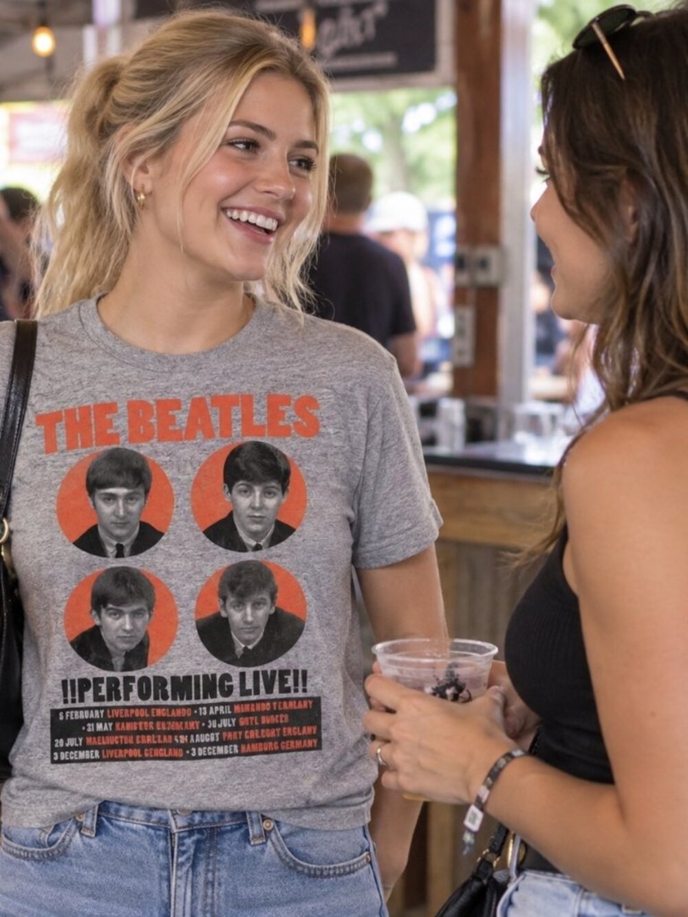 BEATLES CONCERT TOUR TSHIRT- (LARGE)